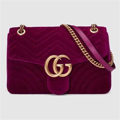 gucci velvet crystal bag|gucci velvet bag marmont.